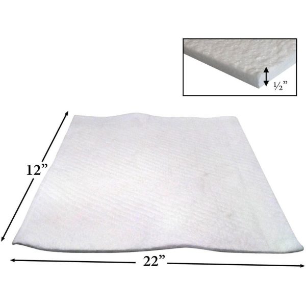 Universal Blanket #13 Wood & Pellet Stove Fiber Baffle Blanket 22  x 12  x 1 2  For Sale